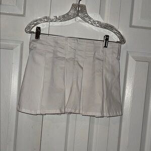 White Pleated Mini Skort - Women's Classic Tennis Style